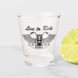 Live to Ride Motorcycle Shot Glass