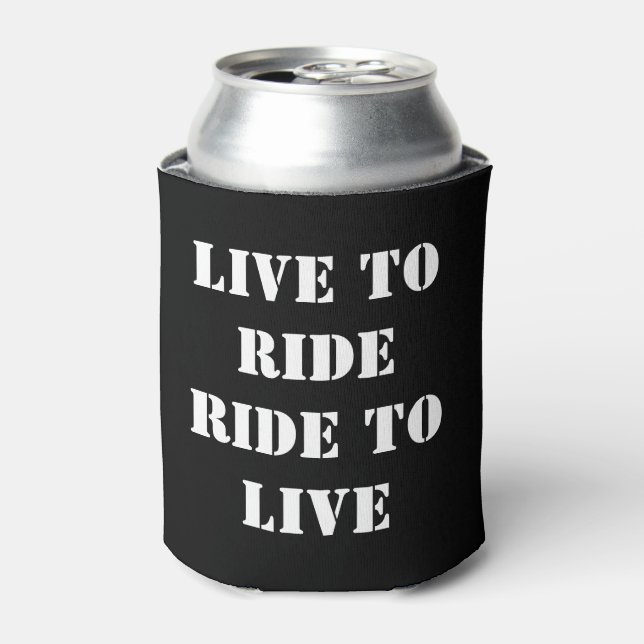 LIVE TO RIDE RIDE TO LIVE CAN COOLER (Can Front)