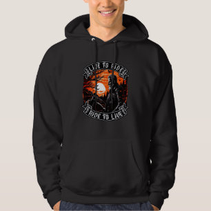Live To Ride Ride To Live Motorcyclist Biker 3 Hoodie