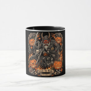 Live To Ride Variation I,Route 66 Samurai Oni Mug