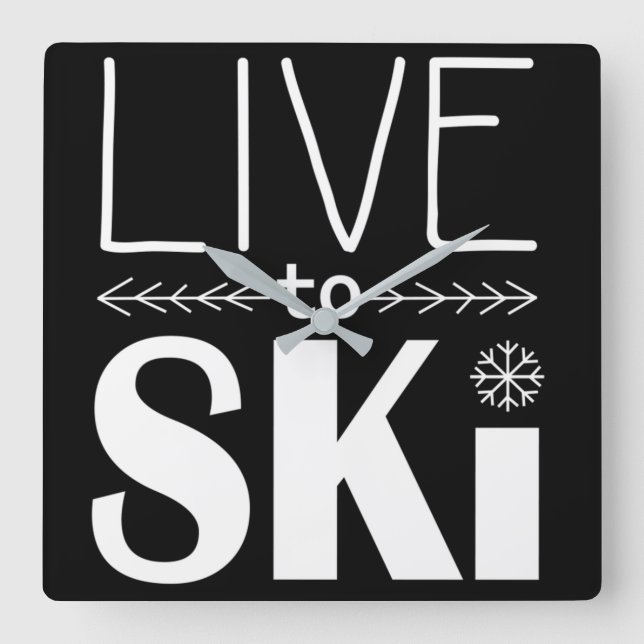 Live to Ski clock (Front)