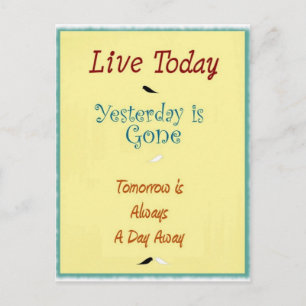 Live Today Postcard