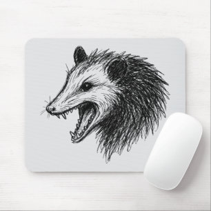 Live Ugly Fake Your Death Eat Trash Funny Opossum Mouse Mat
