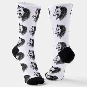 Live Ugly Fake Your Death Eat Trash Funny Opossum Socks