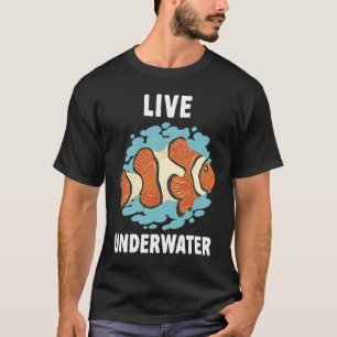 Live underwater Clownfish Anemone T-Shirt