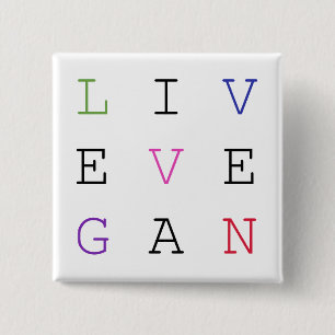 Live Vegan Button