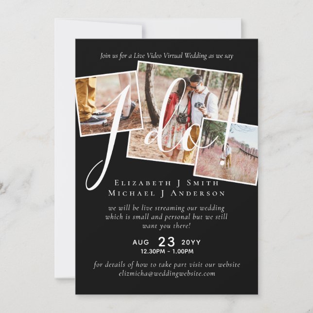 Live Video Chat Wedding or Couples Shower Invites (Front)