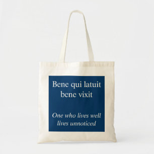 Live well - Ovid quote Tote Bag
