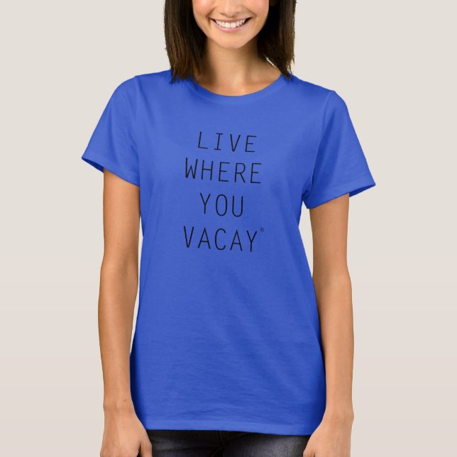 Live Where You Vacay Women's Grey Tank Top (Front)