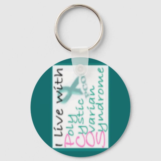 Live with PCOS Key Ring (Front)