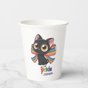 Live With Pride – Rainbow Cat LGBTQ Pride Paper Cups