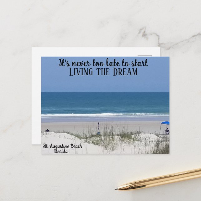 Live your beach dream postcard (Front/Back In Situ)