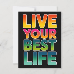 Live your best life postcard