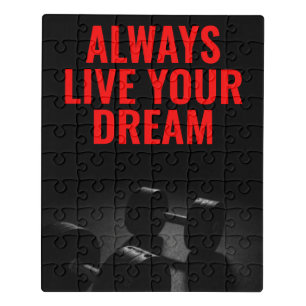Live Your Dream Bodybuilding Training Fitness Jigsaw Puzzle