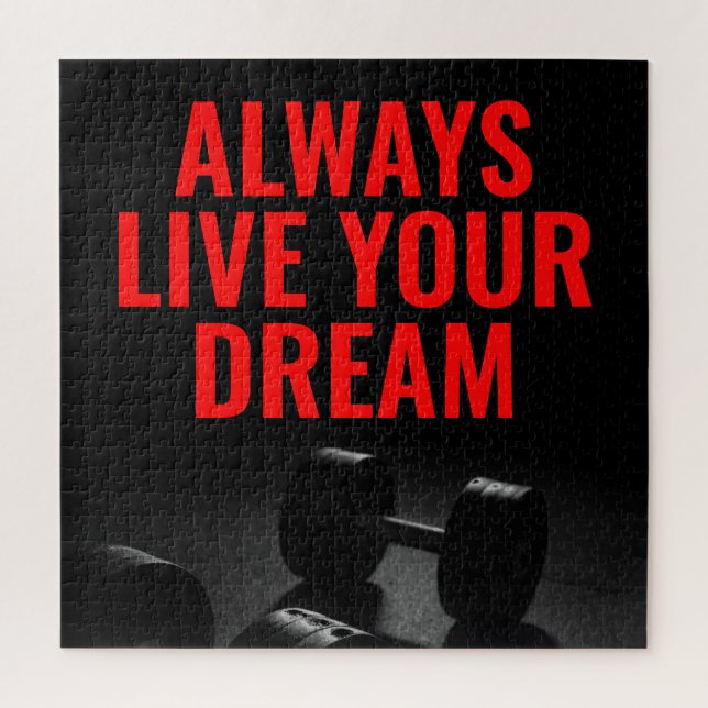 Live Your Dream Bodybuilding Training Fitness Jigsaw Puzzle (Vertical)