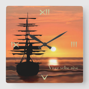 Live your dream clock