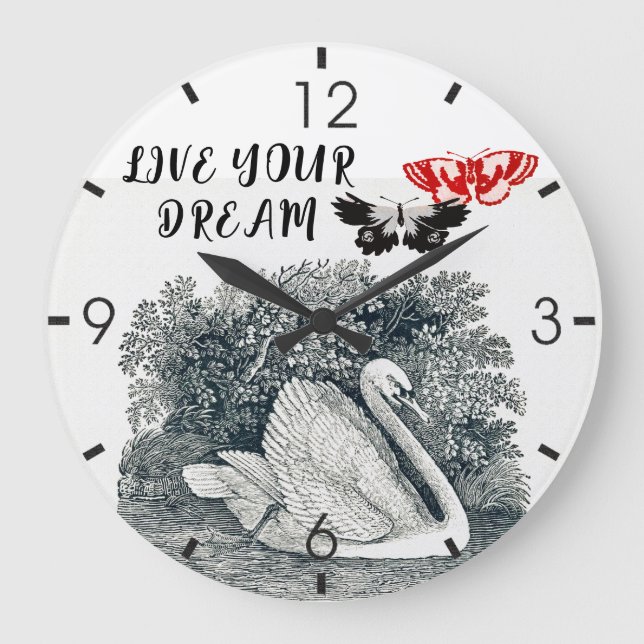 Live Your Dream Large Clock (Front)