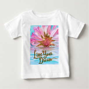 Live Your Dream - Rose Flower power Baby T-Shirt