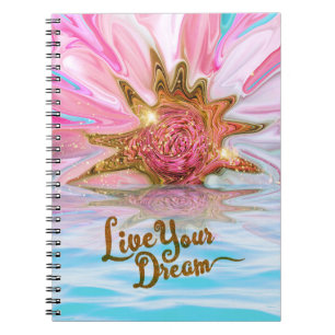 Live Your Dream - Rose Flower power Notebook