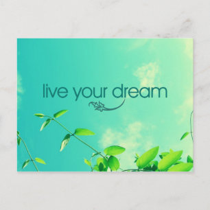Live Your Dream. Vibrant Sky Postcard