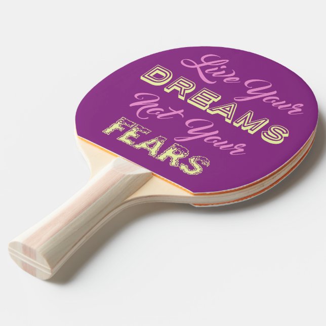 Live Your Dreams custom monogram & colour paddle (Front Angle)
