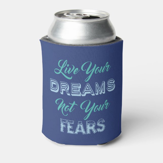 Live Your Dreams custom name & colour can cooler (Can Back)