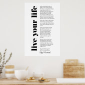 Live Your Life by Tecumseh Poster (Kitchen)