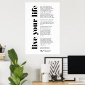 Live Your Life by Tecumseh Poster (Home Office)