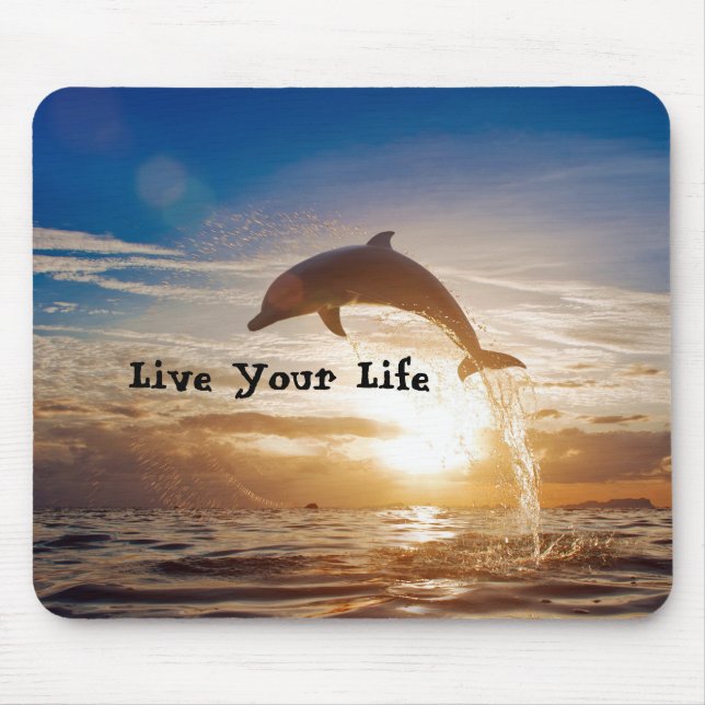 Live Your Life Motivation Mouse Mat (Front)