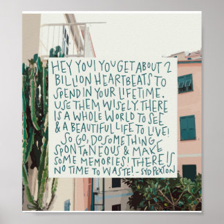 Live your Life Quote Poster