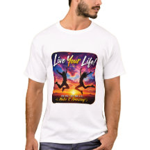 Live Your Life Sunset Inspirational Design