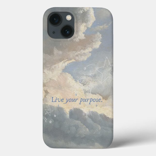 Live Your Purpose – Dreamy Sky Aesthetic Case-Mate iPhone Case (Back)