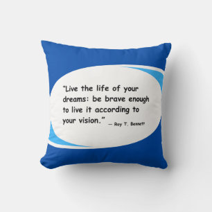 Live Your Vision – Motivational Quote Cushion