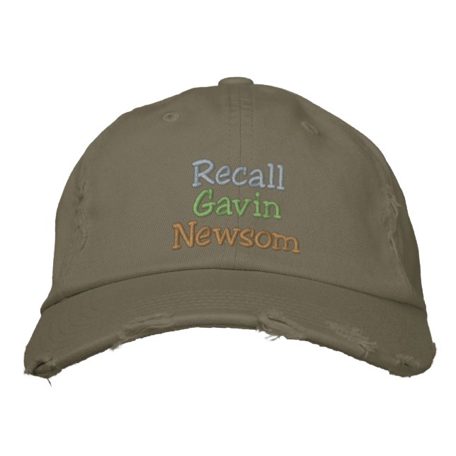 Lived in recallnewsom2020 embroidered hat (Front)