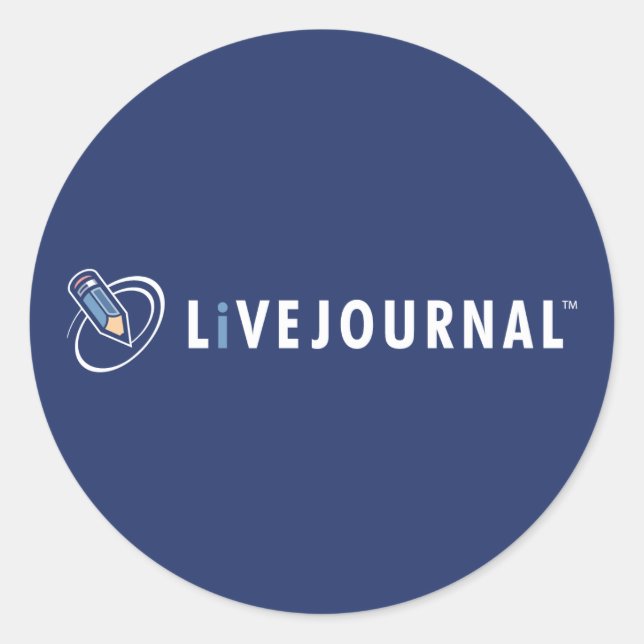 LiveJournal Logo Horizontal Classic Round Sticker (Front)