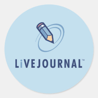 LiveJournal Logo Vertical Classic Round Sticker
