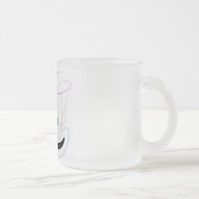 livelaughlove frosted glass coffee mug (Right)