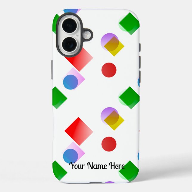 Lively and Colourful Circles and Squares Case-Mate iPhone Case (Back)