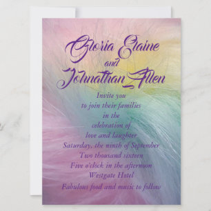 Lively and Vivacious Flat Wedding Invitation 