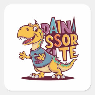 Lively and whimsical vector illustration of a chil square sticker