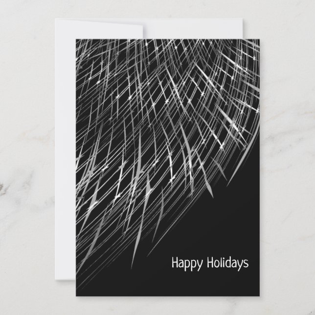 Lively Black and White Easy Favourite Season Holiday Card (Front)