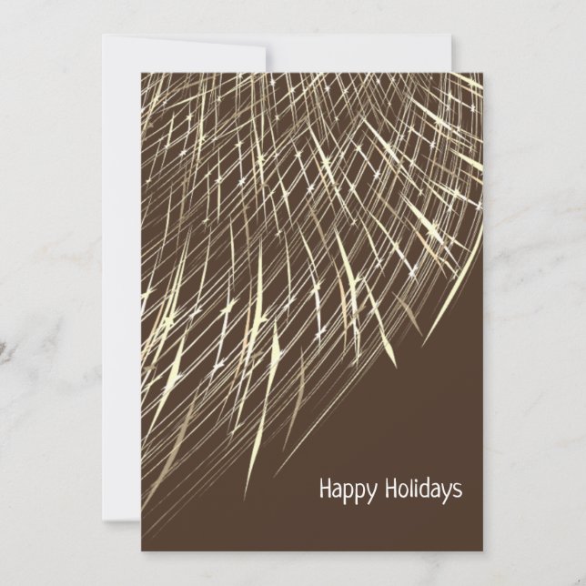 Lively Brown and White Easy Favourite Season Holiday Card (Front)