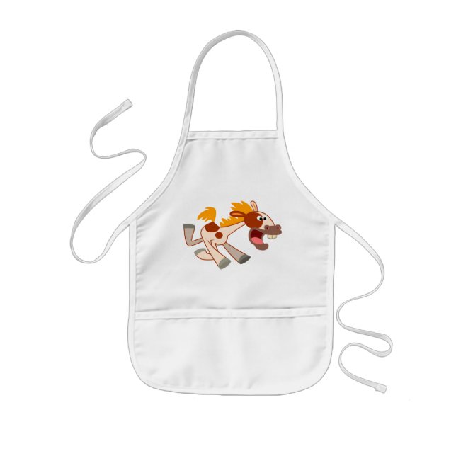 Lively Cartoon Pinto Horse Apron (Front)