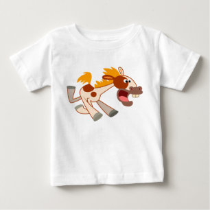 Lively Cartoon Pinto Horse Baby T-Shirt