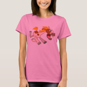 Lively Cartoon Pinto Horse Women T-Shirt