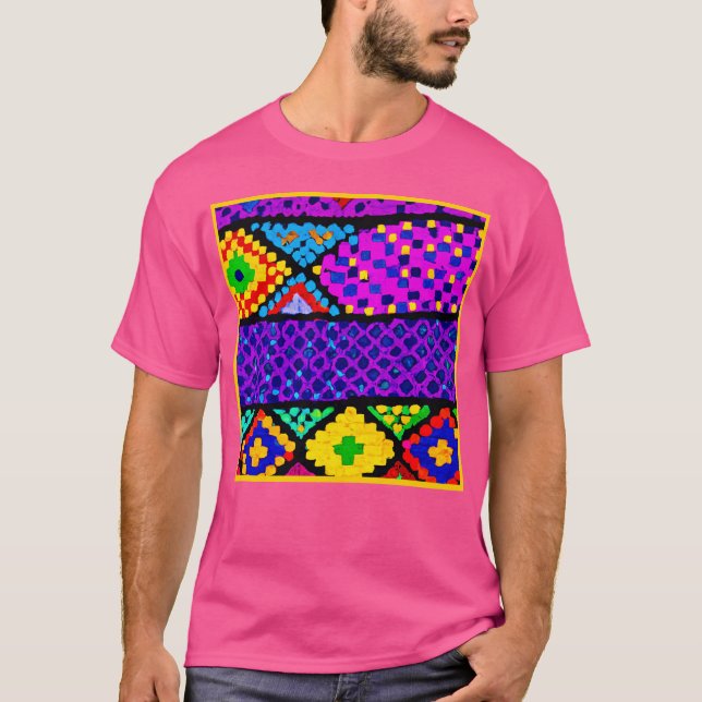 Lively Colour Pattern T-Shirt (Front)