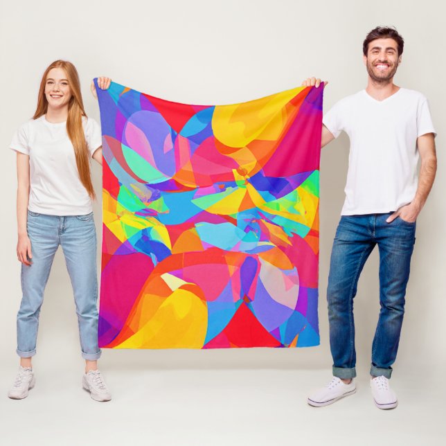 Lively Colourful Pattern Magic Fleece Blanket (In Situ)