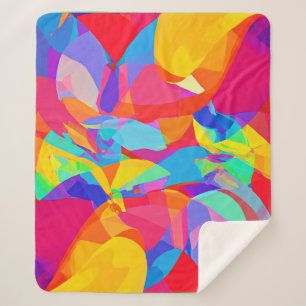 Lively Colourful Pattern Magic Sherpa Blanket