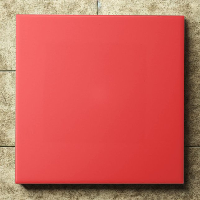 Lively Coral Red #ff4040 Vibrant Accent Tile (Creator Uploaded)