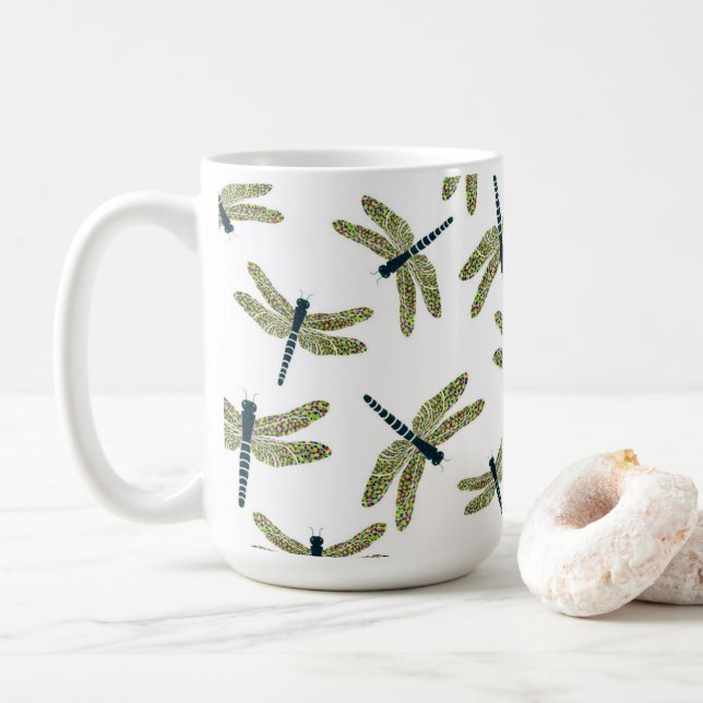 Lively Dragonflies Mug (With Donut)
